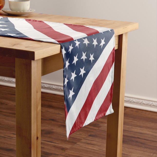 Personalized American Flag Table Runner (In Situ)