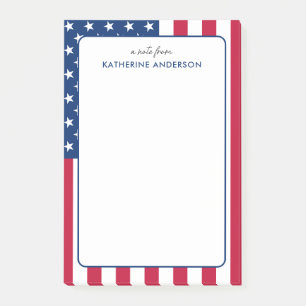 Personalized American Flag USA Post-it Notes