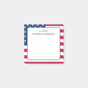 Personalized American Flag USA Post-it Notes