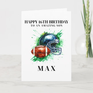 Personalized American Football Birthday Card