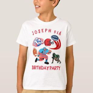 Personalized American Football Birthday Party T-Shirt