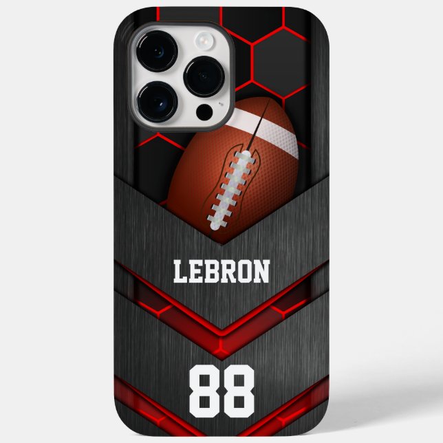 Personalized American Football Number & Name Case-Mate iPhone Case (Back)