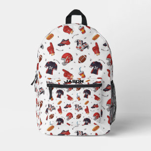 Personalized American football pattern Printed Backpack
