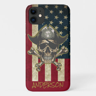Personalized American Golden Skull iPhone 11 Case