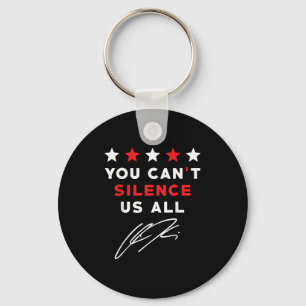Personalized American Men Women You Cant Silence U Keychain