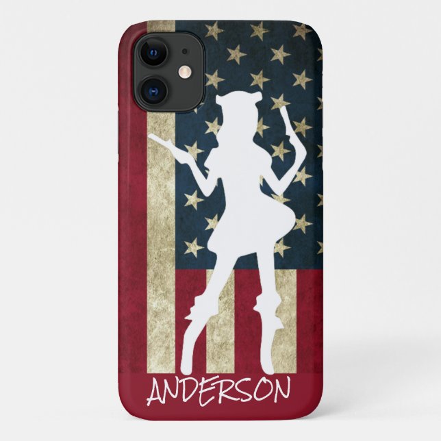 Personalized American Pirate Girl Case-Mate iPhone Case-Mate iPhone Case (Back)