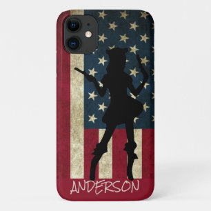Personalized American Pirate  lady iPhone 11 Case