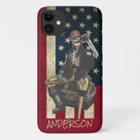 Personalized American Skeleton Pirate