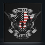 Personalized American Veteran Proud Vet USA Flag   Binder<br><div class="desc">Personalized American Veteran Proud Vet USA Flag featuring Soldiers with Firearms and American Flag Design. Personalized with your Name,  Custom Text and Location! Perfect gift for that special person in your life!</div>