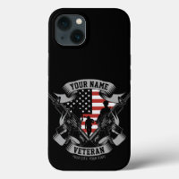 Personalized American Veteran Proud Vet USA Flag