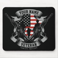 Personalized American Veteran Proud Vet USA Flag
