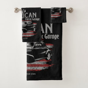 Personalized American Vintage Classic Car Garage