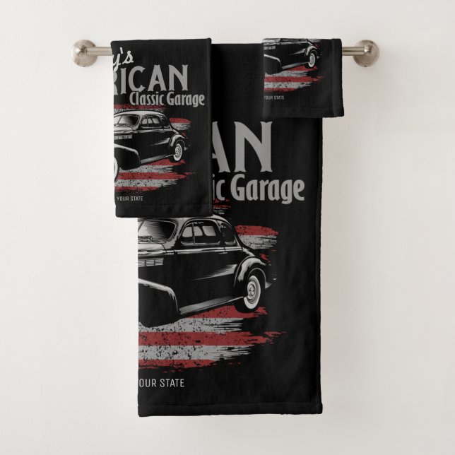 Personalized American Vintage Classic Car Garage (En situation)