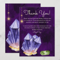 Personalized Amethyst and Beryl Crystals Purple