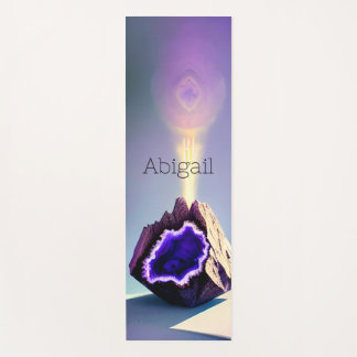 Personalized Amethyst Crystal Geode Purple Yoga Mat