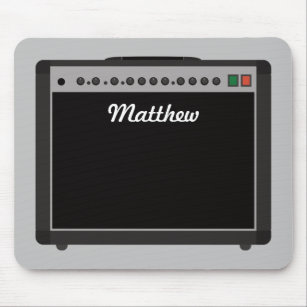 Personalized Amplifier Illustration for Musicians Mouse Pad