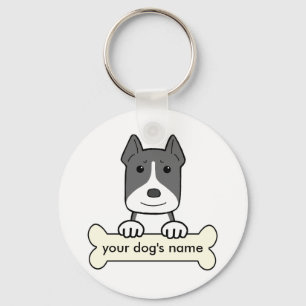 Personalized Amstaff Keychain