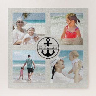 Personalized Anchor Photo Collage Jigsaw Puzzle