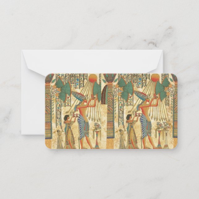 Personalized Ancient Egypt Flat Note Card (Front)
