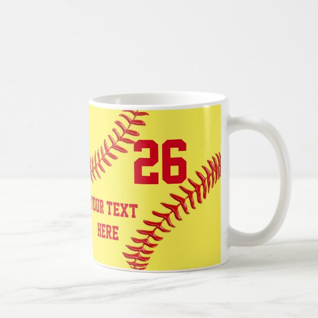 Personalized and Cheap Softball Gifts for Players Coffee Mug (Right)