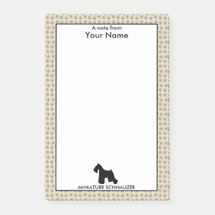 Personalized and Custom Colour Miniature Schnauzer Post-it Notes