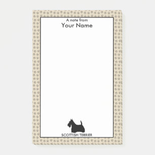 Personalized and Custom Colour Scottish Terrier Post-it Notes
