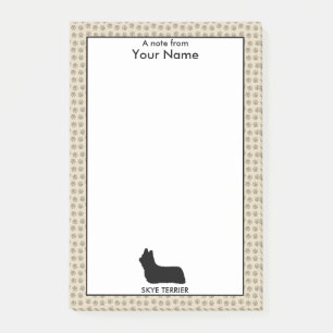 Personalized and Custom Colour Skye Terrier Post-it Notes