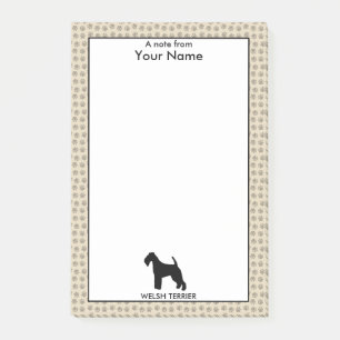 Personalized and Custom Colour Welsh Terrier Post-it Notes