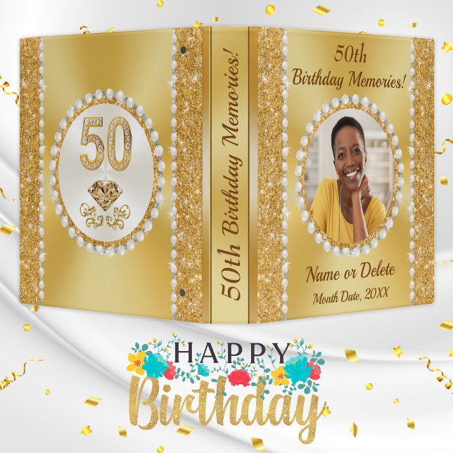 Personalized and PHOTO, 50th Birthday Photo Album, Binder (Creator Uploaded)