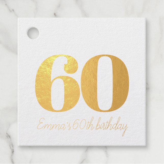 Personalized and sophisticated birthday favour tags (Front)