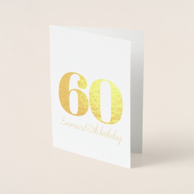 Personalized and sophisticated birthday foil card (Front)