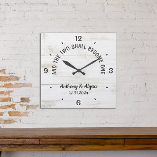 Personalized and the two shall become one Clock