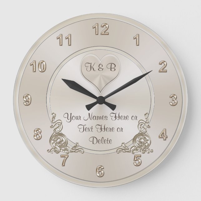 Personalized and Unique Bridal Shower Gifts CLOCK (Front)