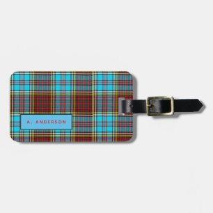 Personalized ANDERSON Tartan Luggage Tags Men