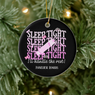 Personalized Anesthesia Nurse “Sleep Tight” CRNA Ceramic Ornament