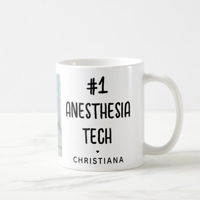 Personalized Anesthesia Tech Photo Coffee Mug (Right)