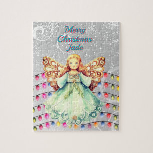 Personalized Angel Christmas Jigsaw Puzzle