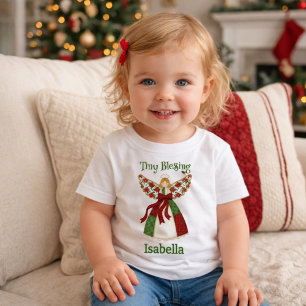 Personalized Angel Design – Cute Patchwork Style Baby T-Shirt