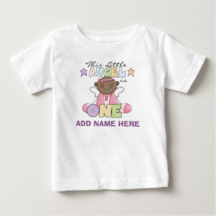 Personalized Angel Girl 1st Birthday Tshirt
