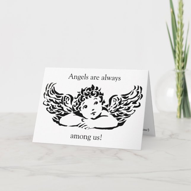 Personalized Angel Note Card (Front)