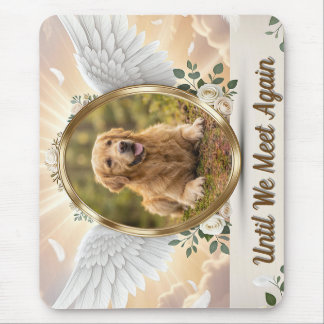 Personalized Angel Wings Pet Memorial Portrait Mouse Pad