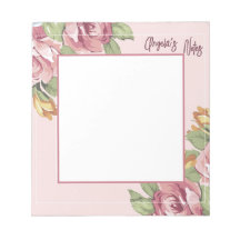 Personalized Angela's Notes Flowery Romantic