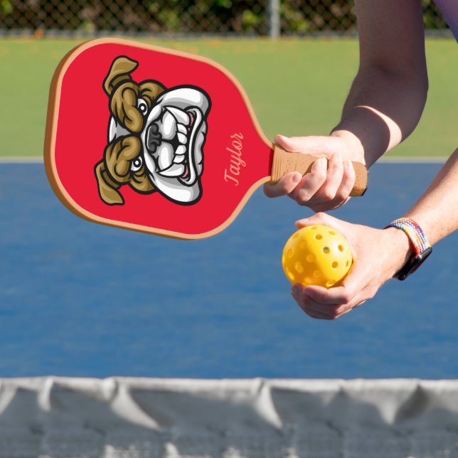 Personalized Angry Bulldog Pickleball Paddle (Insitu)