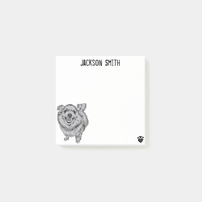 Personalized Angry Dog Post-it Notes (Front)