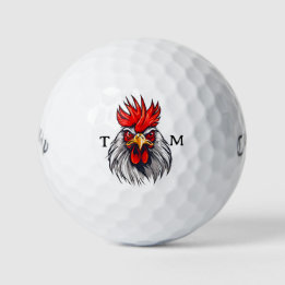 Personalized Angry Rooster Callaway Golf Balls