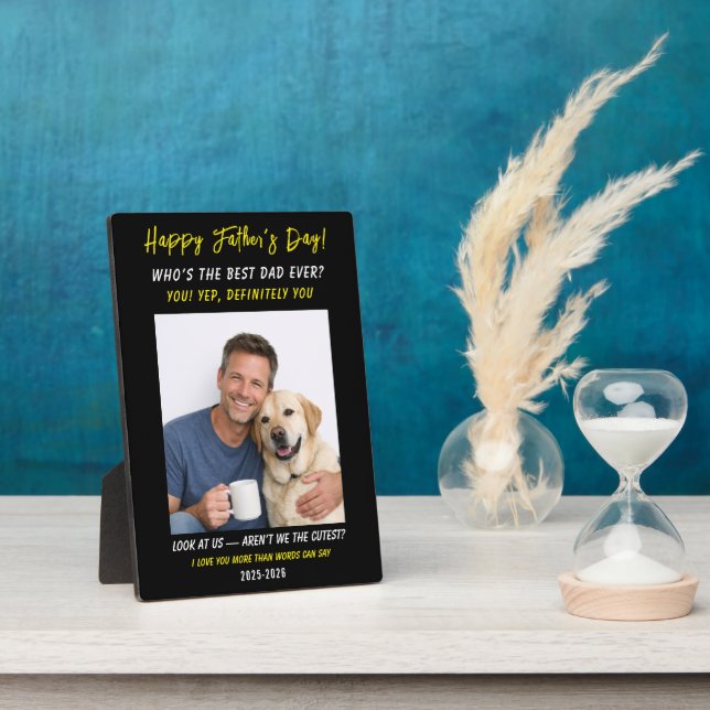 Personalized Animal Father’s Day | Cute Animals Plaque (Side)