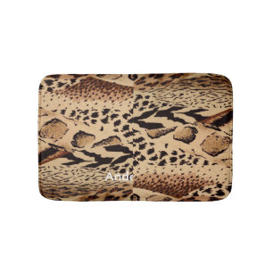 Personalized animal pattern design print texture bath mat