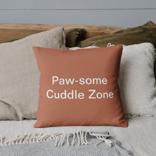 Personalized Animal Pet Cat Funny Quote Cinnamon Throw Pillow