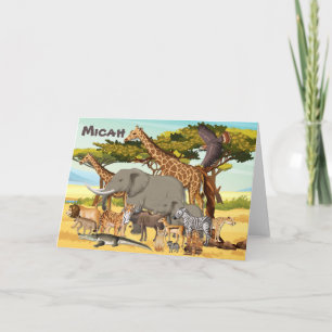 Personalized Animals of Africa Cards