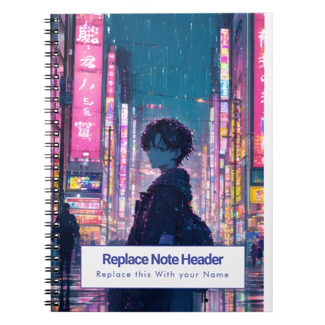 Personalized Anime Themed Notebook (Front)